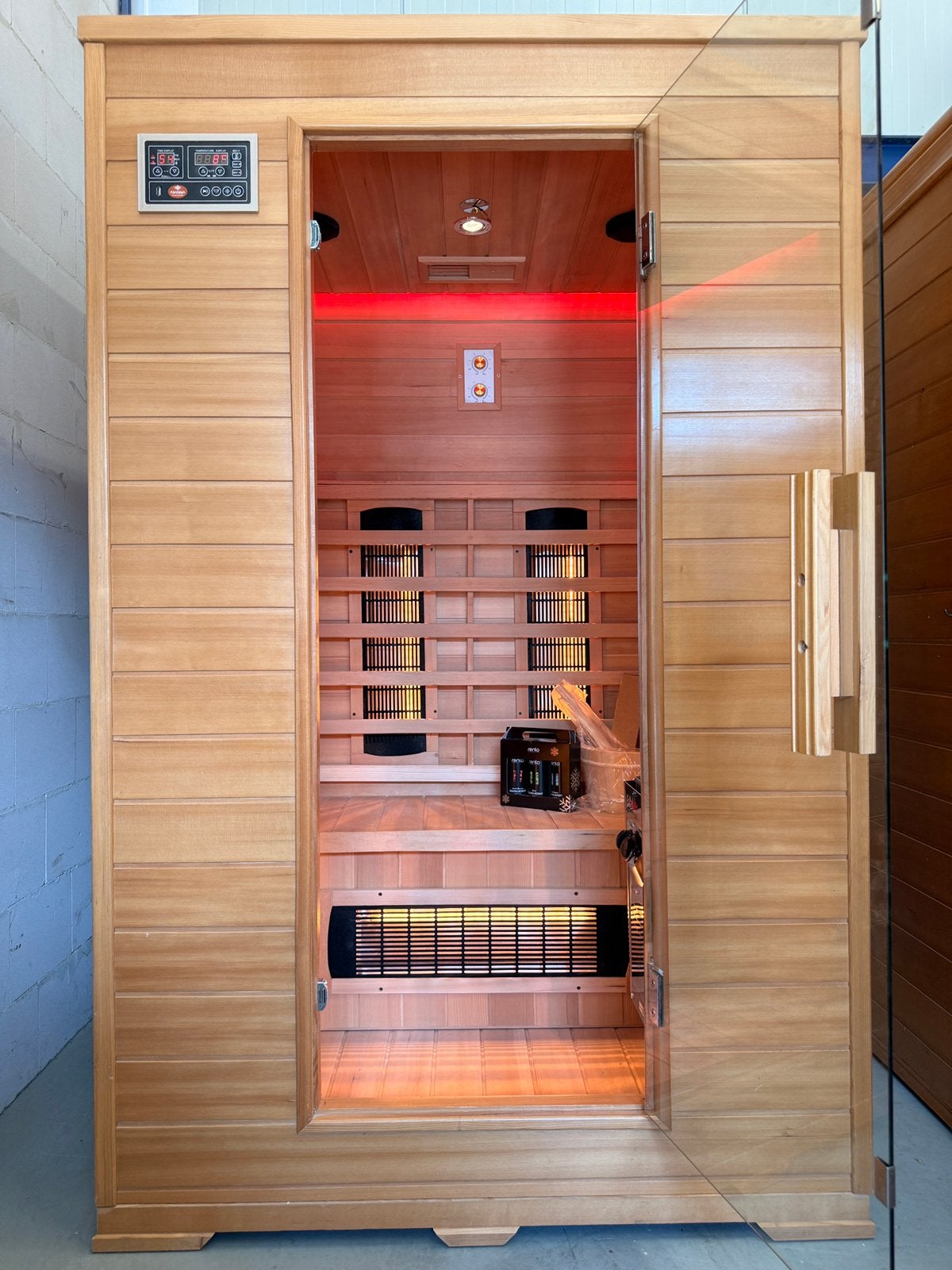 Combi Sauna - Infrarood + opgietkachel | GRATIS BEZORGING, Ophalen of Verzenden, Zo goed als nieuw, Complete sauna
