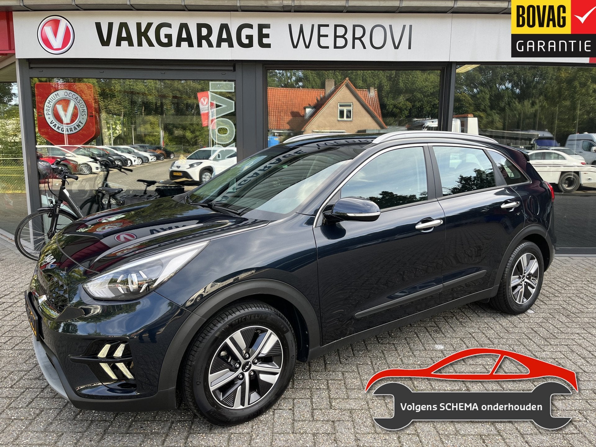 Kia Niro 1.6 GDi Hybrid DynamicLine Trekhaak Incl Beurt, Auto's, Dealer onderhouden, Gebruikt, Euro 6, Met garantie (alle)