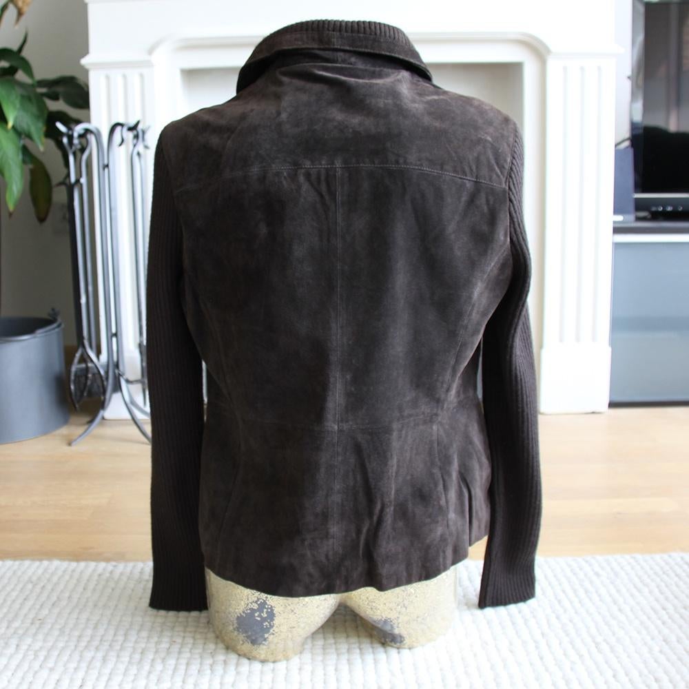 Leren Gina Mariolana Jas (Maat 44) € 65,-, Bruin, Maat 42/44 (L), Ophalen of Verzenden, Zo goed als nieuw