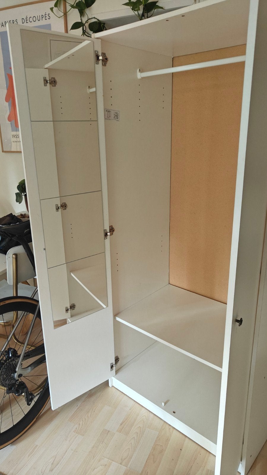 Grote IKEA kledingkast - gratis af te halen, Ophalen, Gebruikt, 50 tot 75 cm, 200 cm of meer