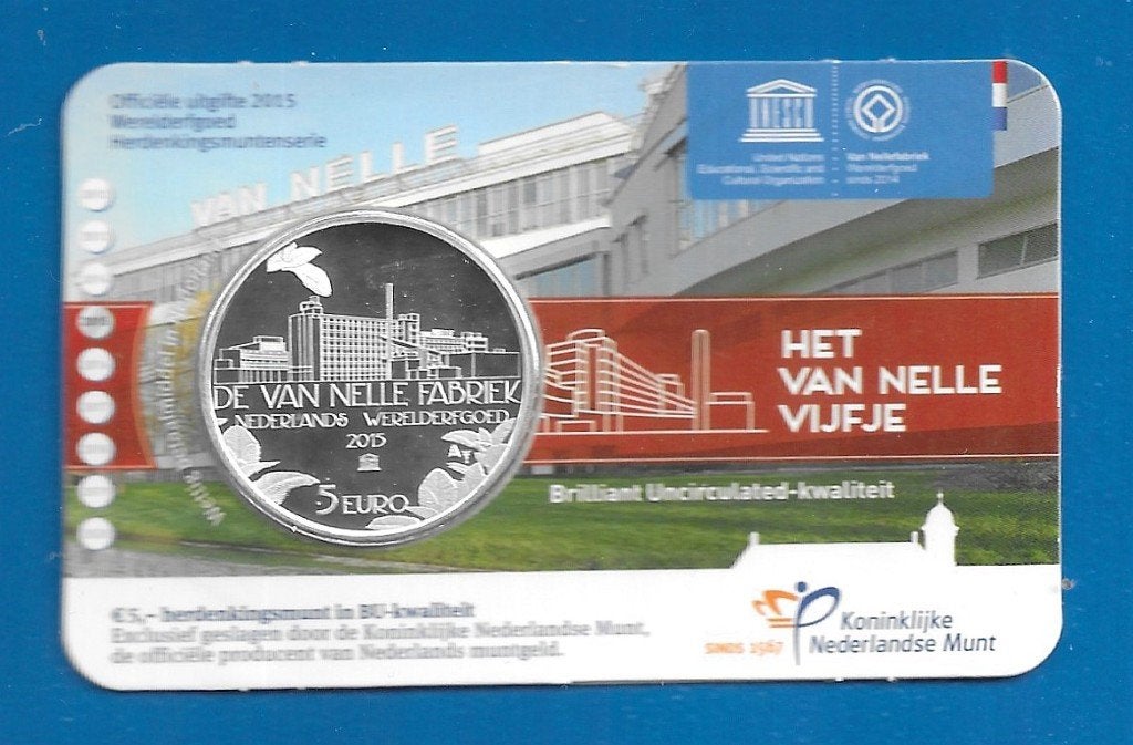 Van Nelle Vijfje 2015 BU-kwaliteit, Postzegels en Munten, Munten | Nederland, Verzenden, Koningin Beatrix, Euro's, Setje