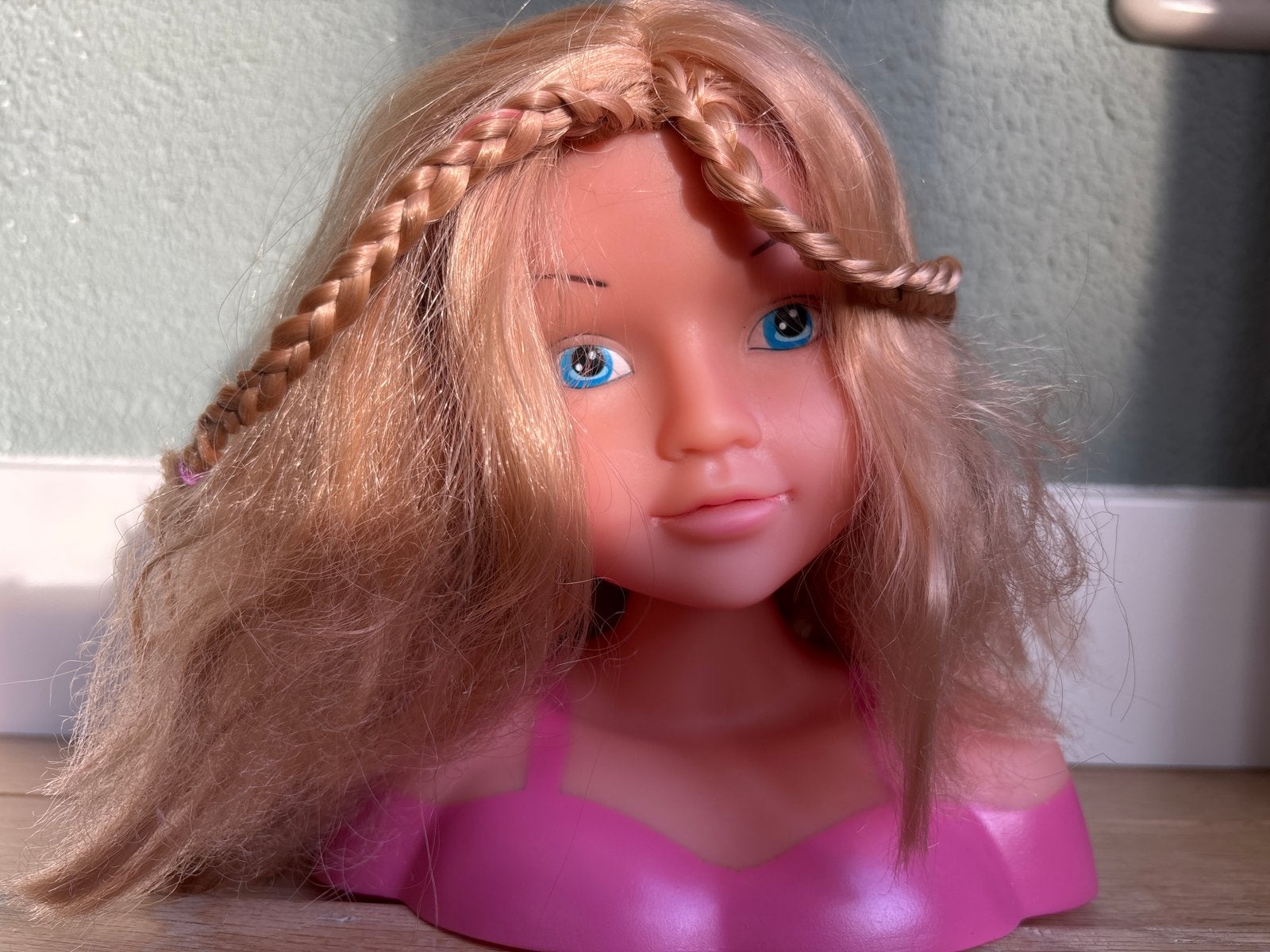 Kappershoofd met blond haar - oefenpop, Ophalen of Verzenden, Gebruikt, Overige typen