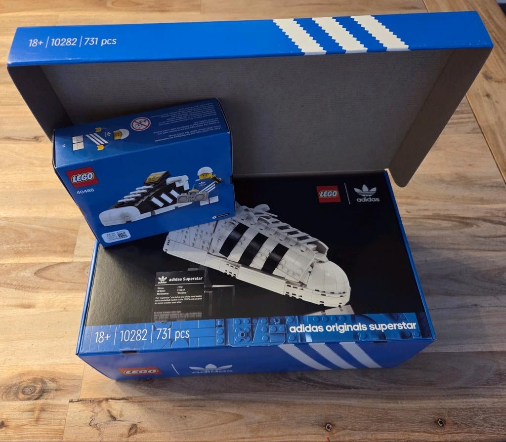 Lego Adidas Sneakers Originals Superstar 10282 & 40486, Kinderen en Baby's, Speelgoed | Duplo en Lego, Ophalen of Verzenden, Nieuw