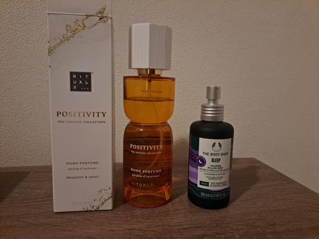 Huisparfum rituals (positivity) en the body shop pillow mist, Ophalen of Verzenden, Zo goed als nieuw