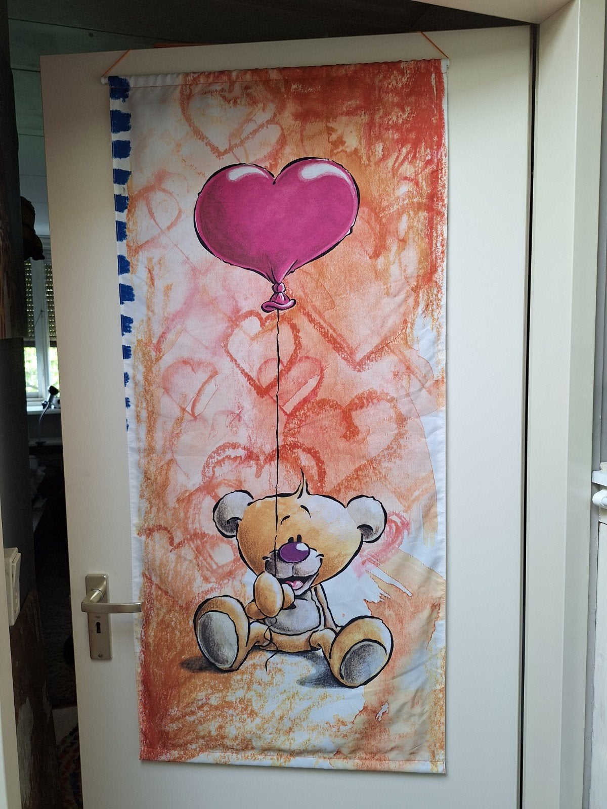 Pimboli Diddl wandkleed / deurbanner - 140 cm hoog, Huis en Inrichting, Ophalen, Gebruikt, Meerkleurig, Overige stijlen