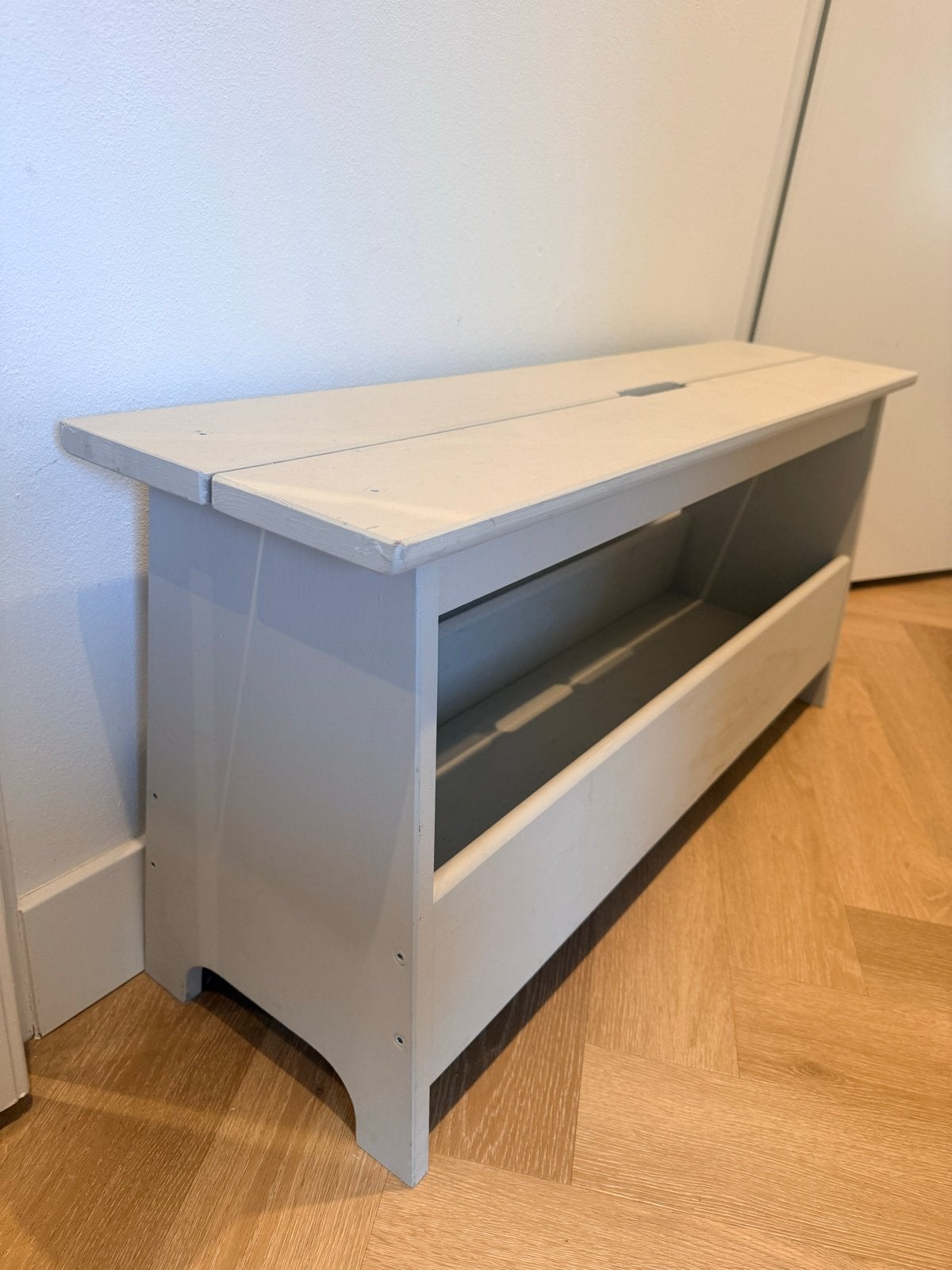 IKEA PERJOHAN opbergbank - grijs geverfd, Ophalen, Zo goed als nieuw, Grijs, Hout