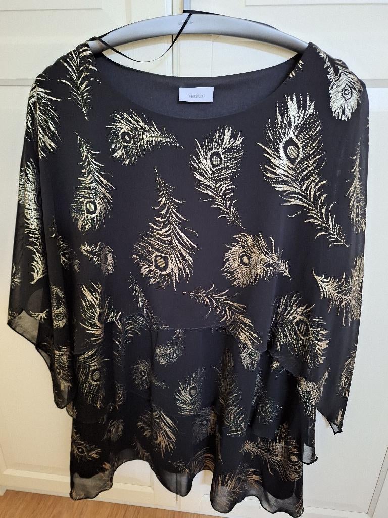 Tuniek zwart/goud mt.52/54 Yessica, Kleding | Dames, Ophalen of Verzenden, Zo goed als nieuw, Blouse of Tuniek, Yessica