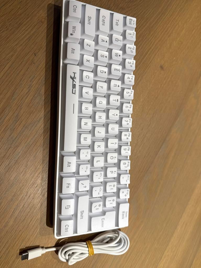 HXSJ L500 Compact Gaming Toetsenbord - Wit, Computers en Software, Toetsenborden, Gaming toetsenbord, Ophalen of Verzenden, Zo goed als nieuw