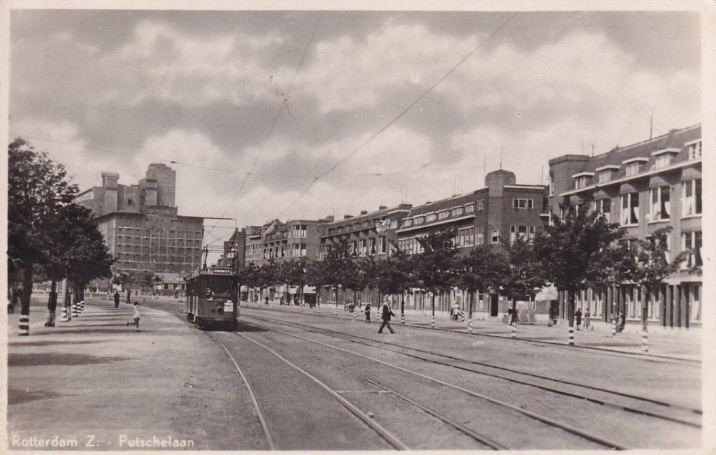 734T Rotterdam Putschelaan Putselaan, graansilo Maashaven, Verzamelen, Ophalen of Verzenden, 1940 tot 1960, Gelopen, Zuid-Holland