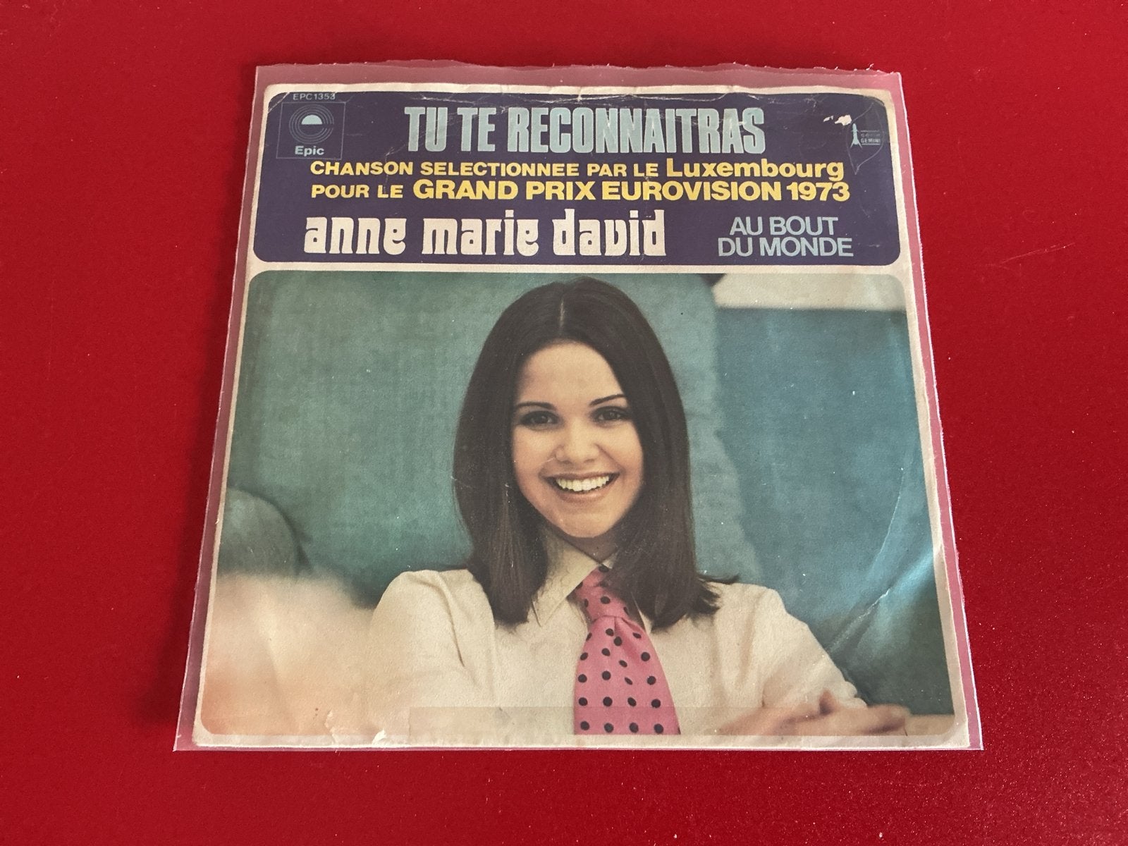 Anne Marie David - Tu Te Reconnaîtras (Eurovision 1973), Gebruikt, Originele persing, 7 inch, Ophalen of Verzenden