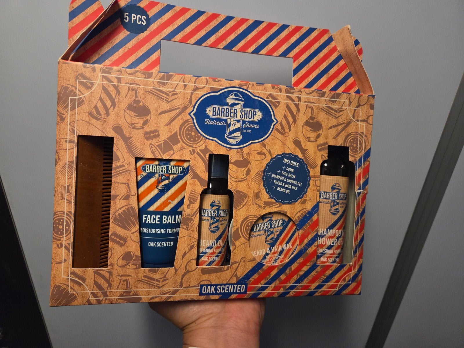 Barber Shop Verzorgingsset voor baard 5-delig, Ophalen of Verzenden, Nieuw, Overige typen