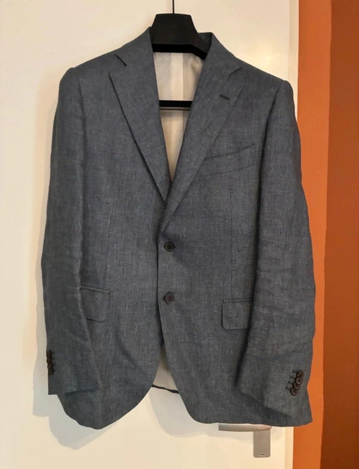 Suitsupply Brescia Pak - Puur Linnen - Maat 54, Kleding | Heren, Ophalen of Verzenden, Zo goed als nieuw, Maat 52/54 (L), Blauw