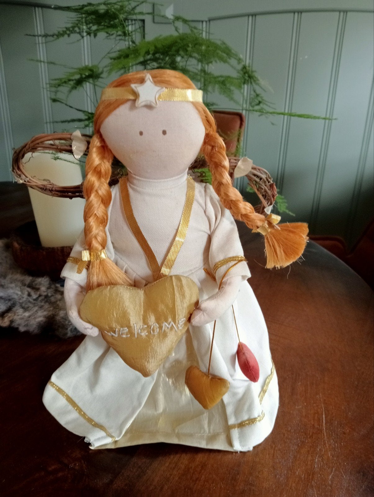 Annekekabouke..Kerstengel ..stof, Diversen, Kerst, Ophalen of Verzenden
