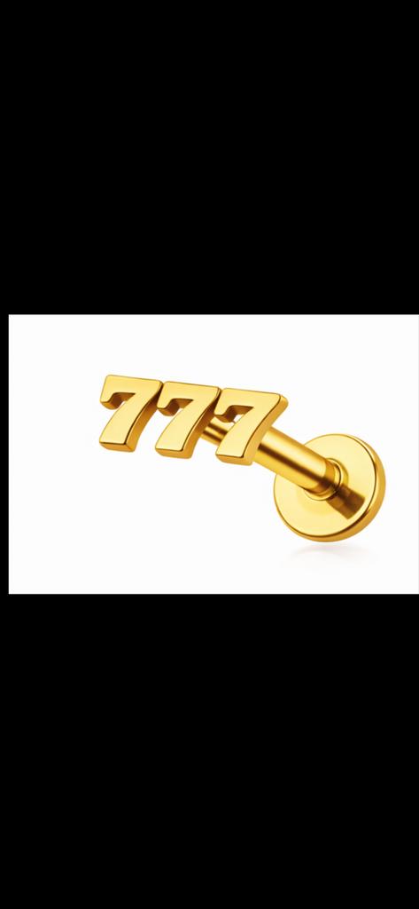 777 Piercing van titanium, Ophalen of Verzenden, Nieuw, Overige materialen, Oor- of Traguspiercing
