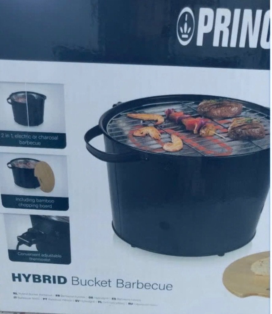 Princess Hybrid Bucket Bbq NIEUW, Tuin en Terras, Elektrische barbecues, Ophalen of Verzenden, Nieuw, Princess