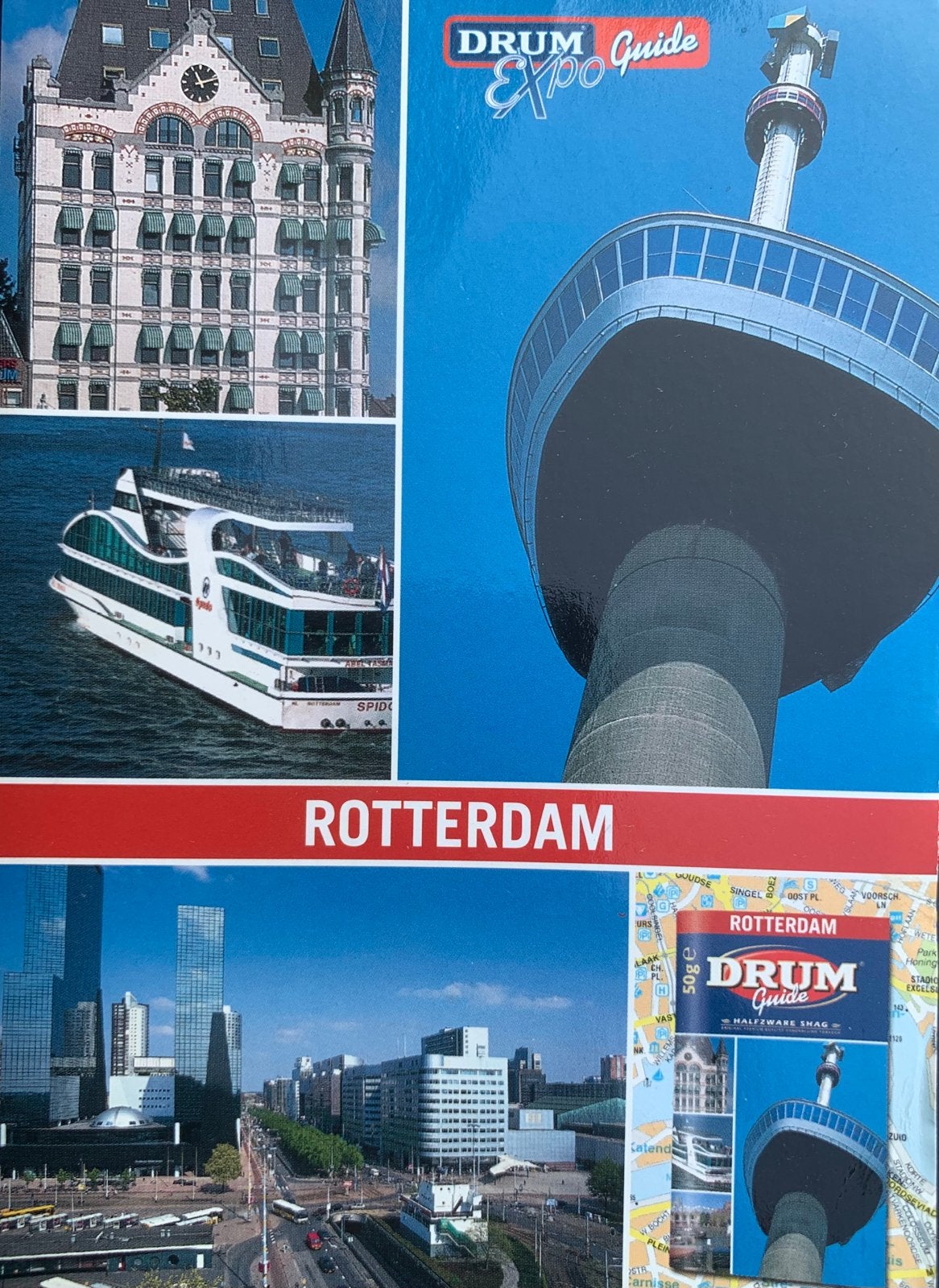 Rotterdam, Euromast, met Drum logo., Verzamelen, Ophalen of Verzenden, Ongelopen, Zuid-Holland