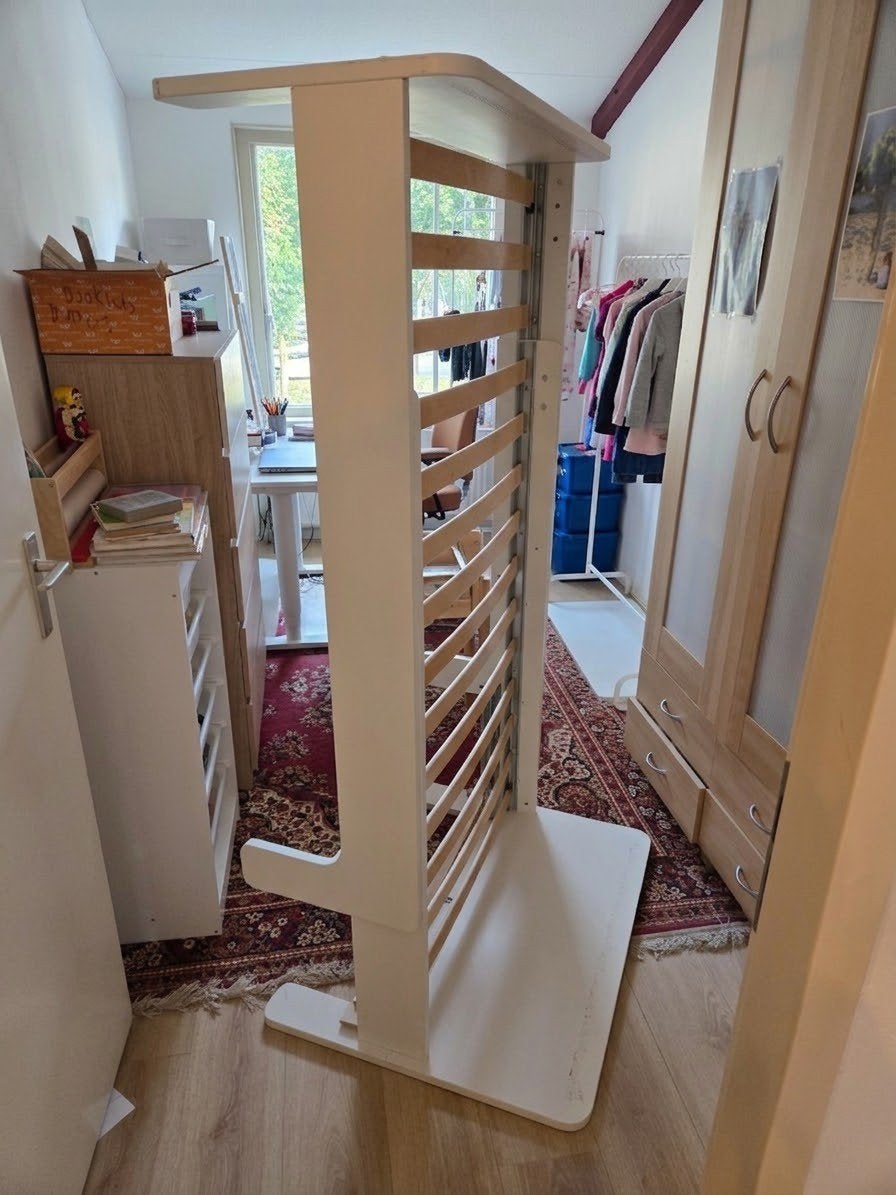 IKEA SLÄKT meegroeibed - Wit, verstelbaar kinderbed, Ophalen, 90 cm, Eenpersoons, Wit