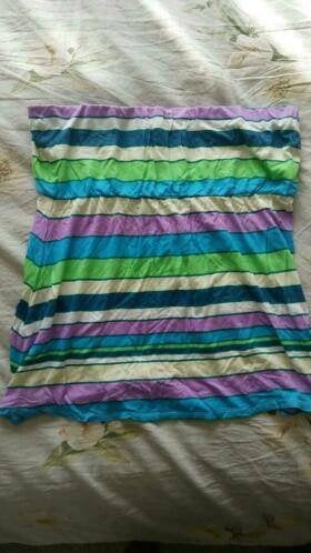 Strapless top gestreept, Kleding | Dames, Tops, Maat 38/40 (M), Meerkleurig, Ophalen of Verzenden, Zo goed als nieuw