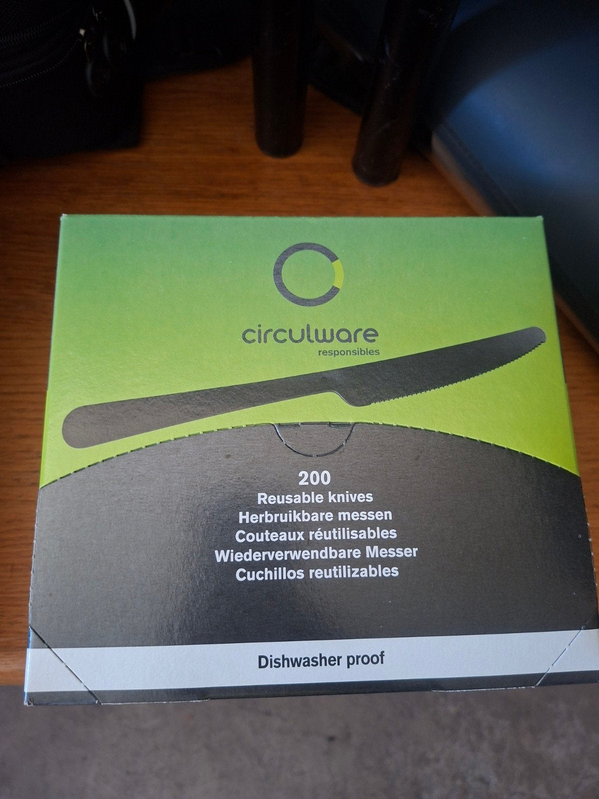 Herbruikbare plastic messen - Circulware - 200 stuks, Kunststof, Los bestek, Nieuw, Ophalen of Verzenden