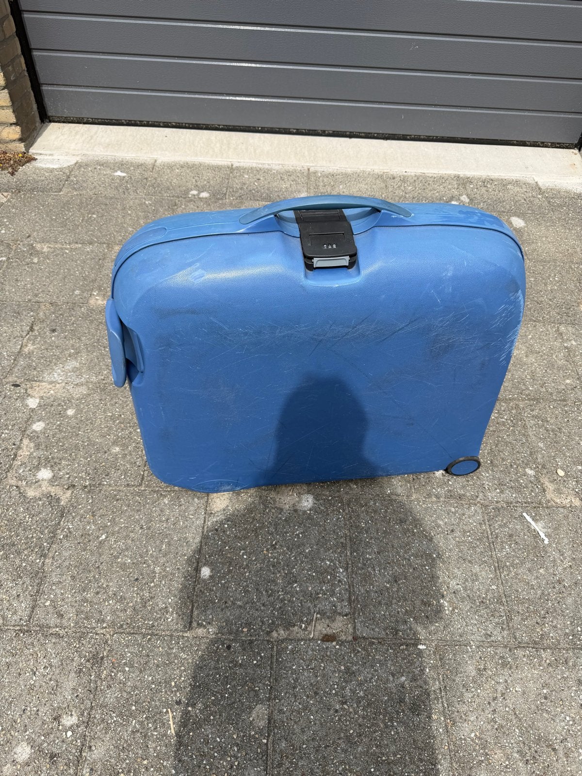 Samsonite Koffer - Blauw, Gebruikt, Gebruikt, Hard kunststof, 45 tot 55 cm, Slot