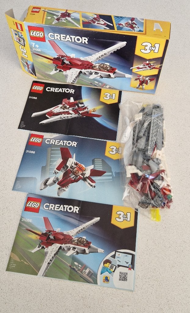 Lego Creator 3in1 Futuristisch vliegtuig (31086), Kinderen en Baby's, Speelgoed | Duplo en Lego, Compleet, Lego, Ophalen of Verzenden
