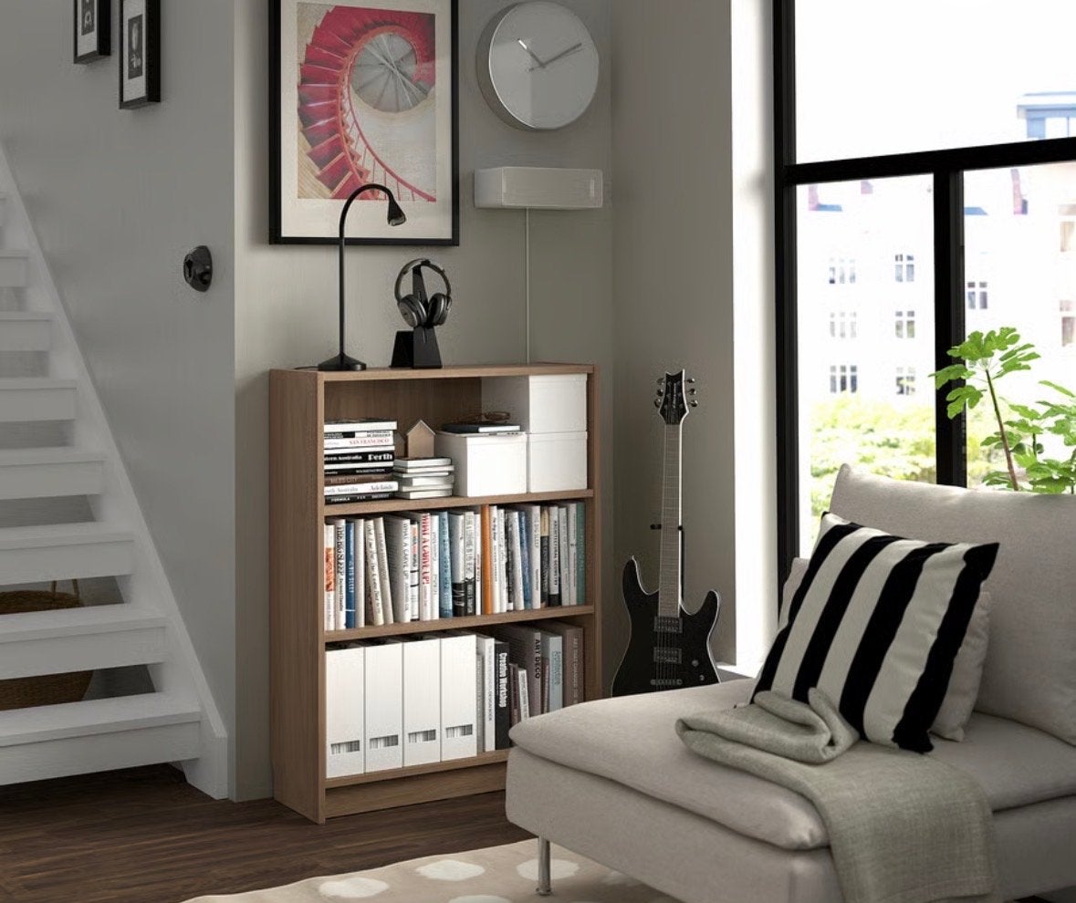 IKEA BILLY Boekenkast, eikenpatroon, 80x28x106 cm, Ophalen, Met plank(en), 100 tot 150 cm, 50 tot 100 cm