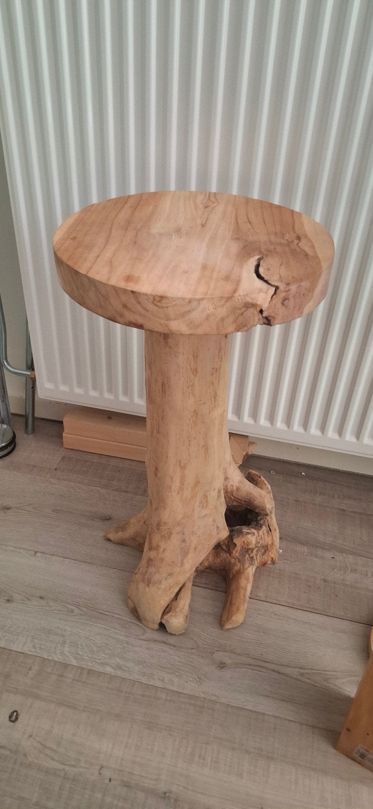 Leen Bakker bijzet tafel Plantenstandaard Borneo Teak 65cm, Ophalen, Minder dan 50 cm, 50 tot 100 cm, Zo goed als nieuw