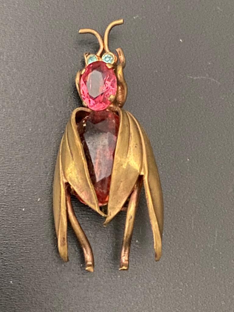 Vintage bijen - broche -4,5 cm zowel voor man-vrouw, Ophalen of Verzenden, Zo goed als nieuw, Overige materialen, Overige merken