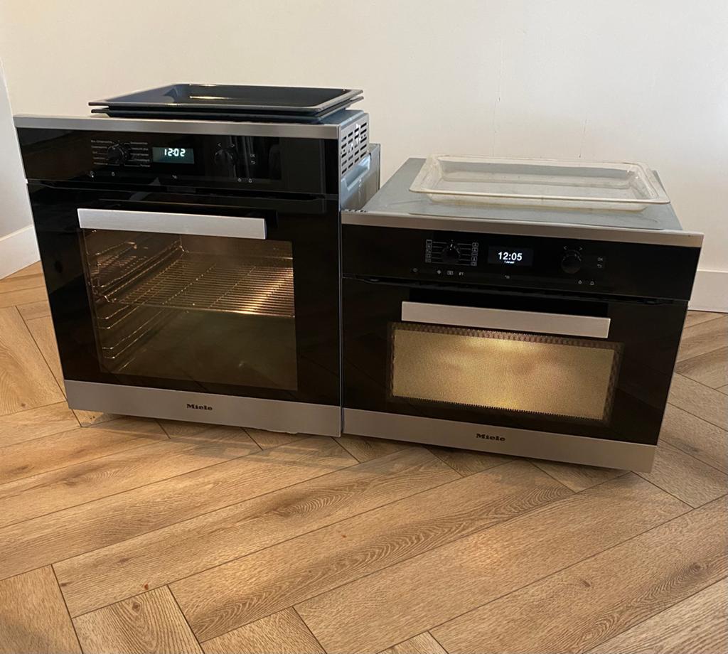 Miele set Combi oven magnetron + hetelucht oven, Ophalen, Zo goed als nieuw, Oven met grill