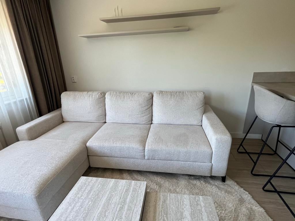 Moderne Hoekbank met Slaapfunctie, Ophalen, 250 tot 300 cm, 100 tot 125 cm, Hoekbank