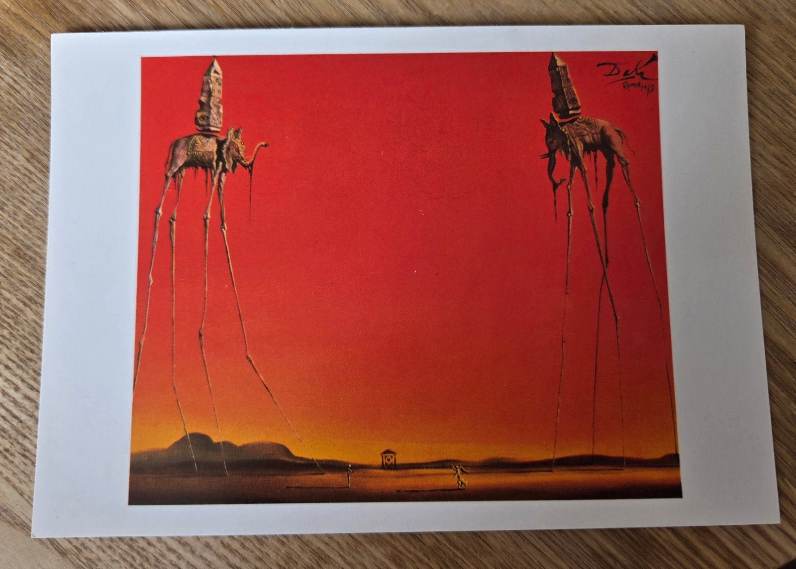 Ansichtkaart Salvador Dalí - The Elephants, 1948, Verzenden, 1980 tot heden, Ongelopen, Overige thema's