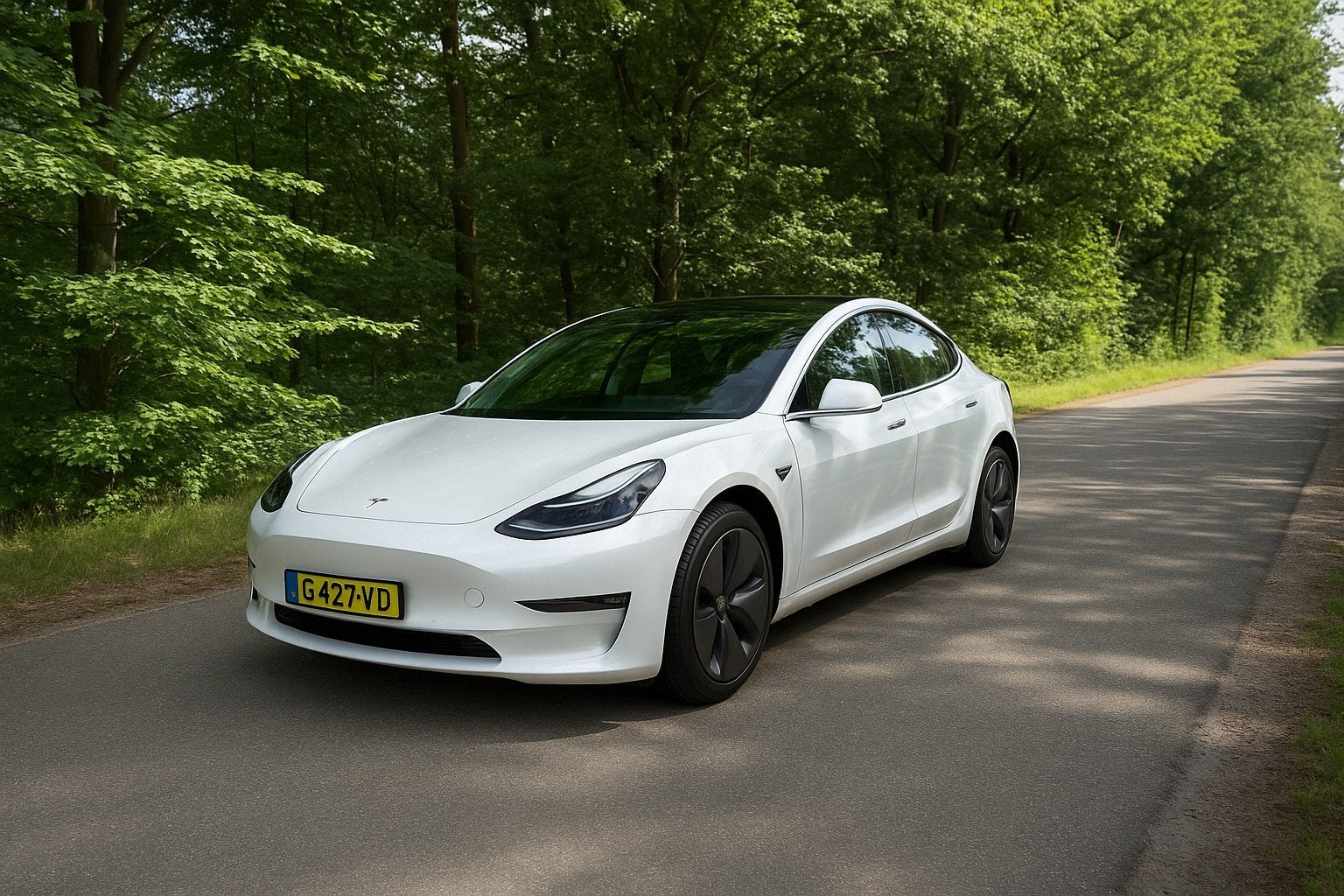 Tesla Model 3 Long Range AWD – Pearl White, Auto's, Automaat, 1831 kg, Wit, Origineel Nederlands