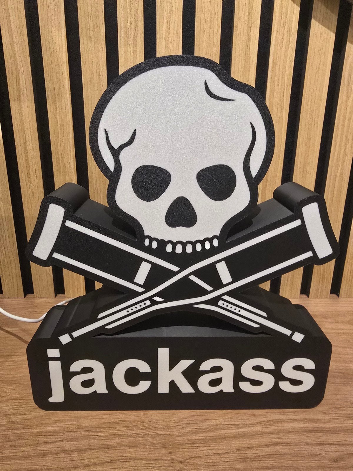 Jackass Skull LED Lamp - Uniek en Decoratief, Zwart, Kunststof, Ophalen of Verzenden, Zo goed als nieuw