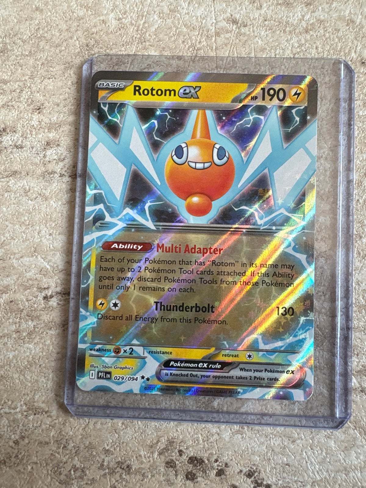 Rotom ex 029/094 - Pokémon Kaart - Zo goed als nieuw, Ophalen of Verzenden, Zo goed als nieuw, Losse kaart, Foil
