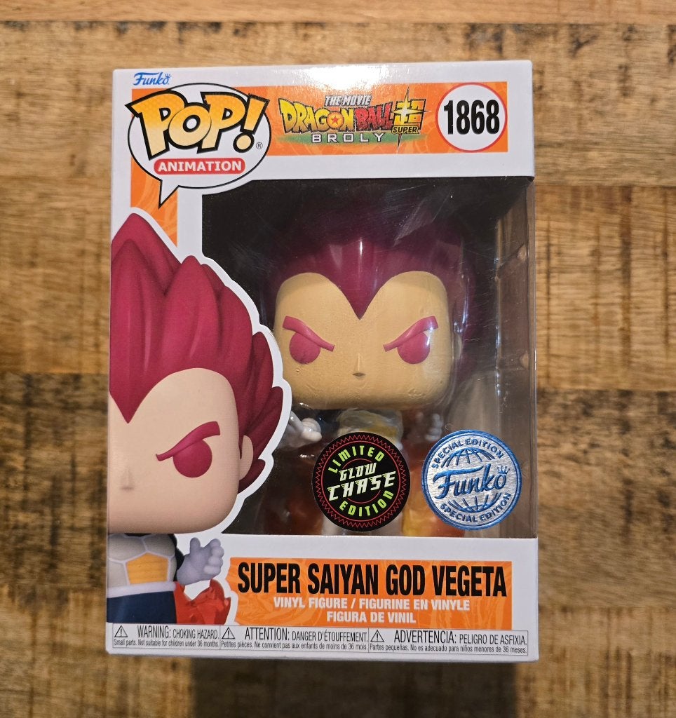 Funko Pop SSG Vegeta CHASE # 1868 te koop!, Ophalen of Verzenden, Zo goed als nieuw