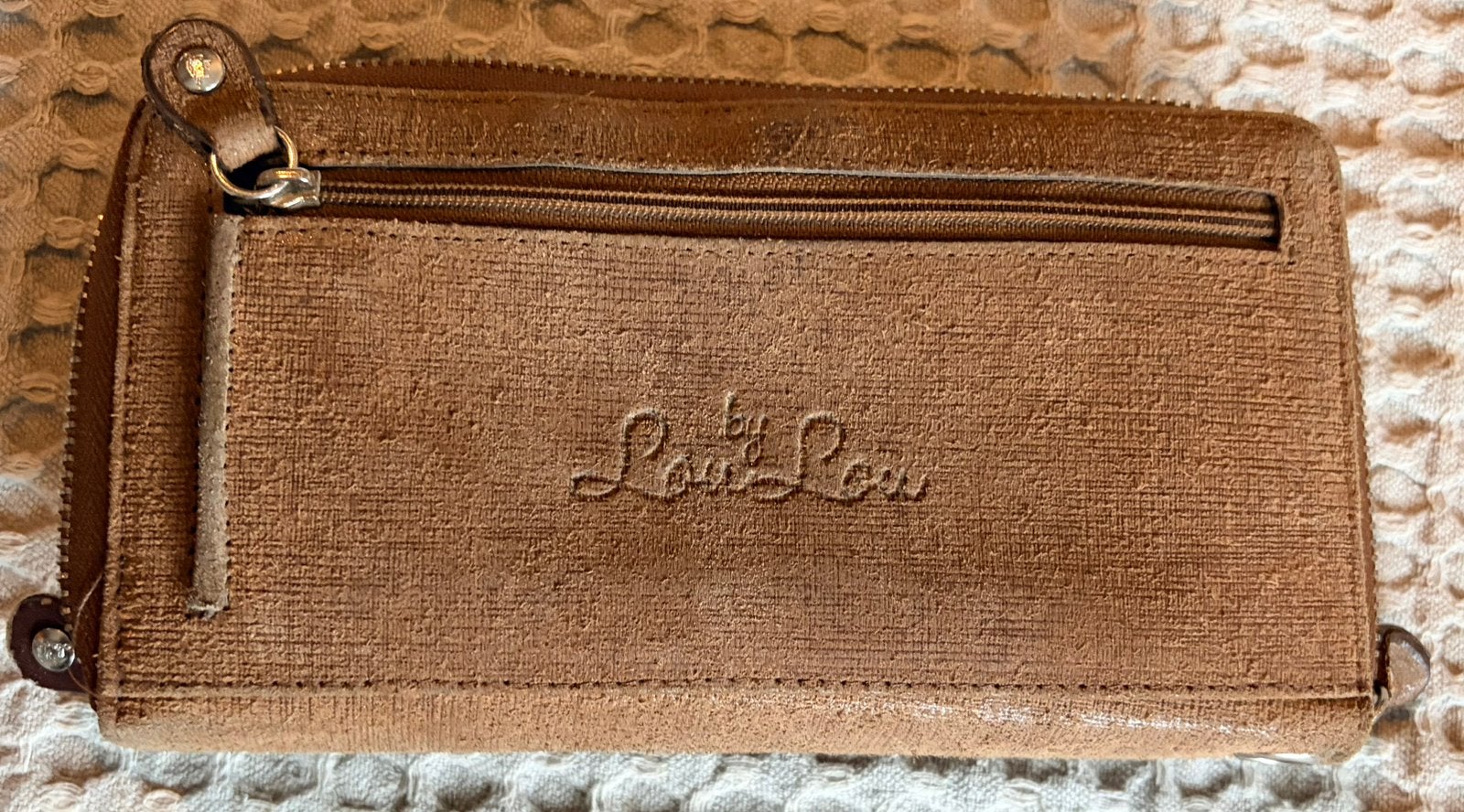 By LouLou Smart Little Bag portemonnee / clutch – Bruin leer, Sieraden, Tassen en Uiterlijk, Ophalen, Gebruikt, Bruin, Leer