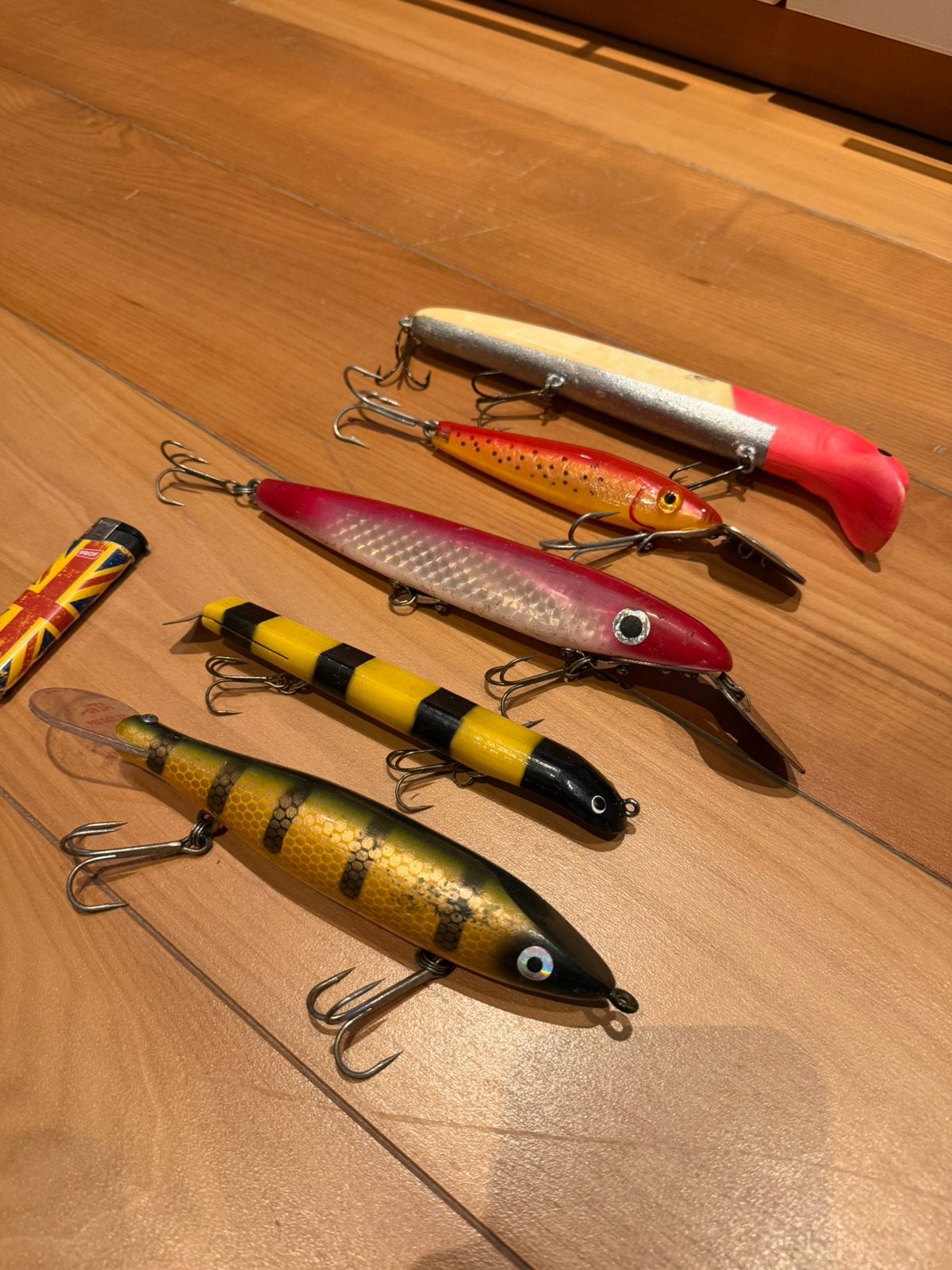 Vintage pluggen, Cisco Kit, Cardel, Biil Fish vijf stuks, Watersport en Boten, Hengelsport | Roofvissen, Ophalen of Verzenden