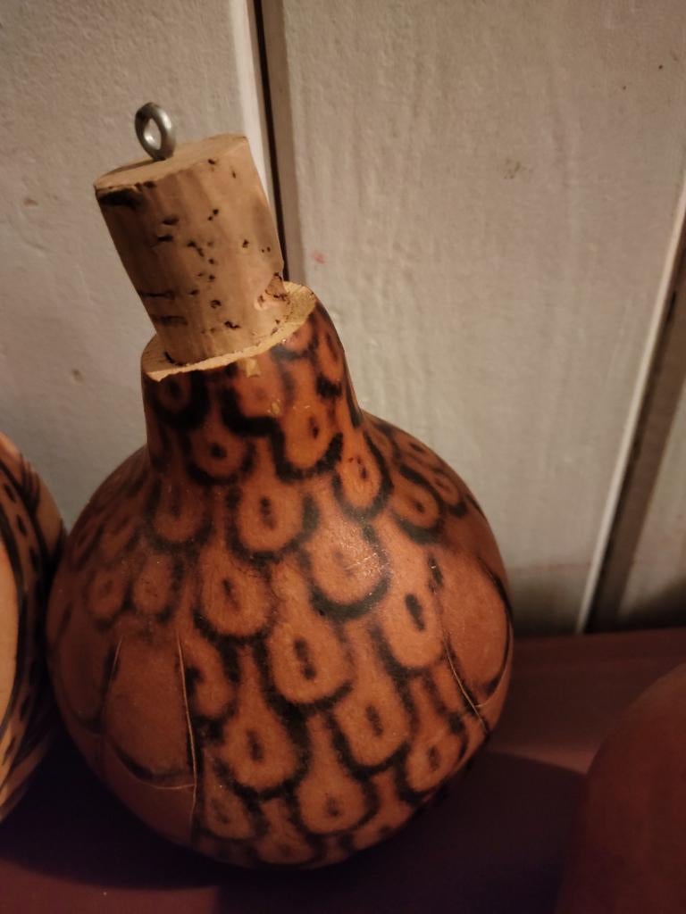 Kalebas met kurk van origine drinkflesje, Huis en Inrichting, Ophalen of Verzenden