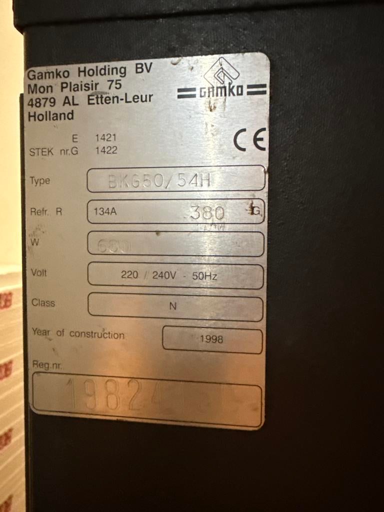 Gamko BKG50/54H Bierkoeler - Horeca Koeling, Ophalen, Gebruikt