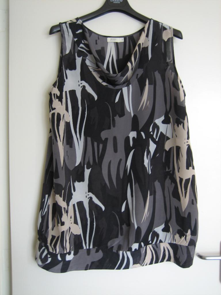 Zuiver zijden tuniek met watervalhalslijn JENSEN 44 snazzeys, Kleding | Dames, Jensen, Verzenden, Maat 42/44 (L), Nieuw