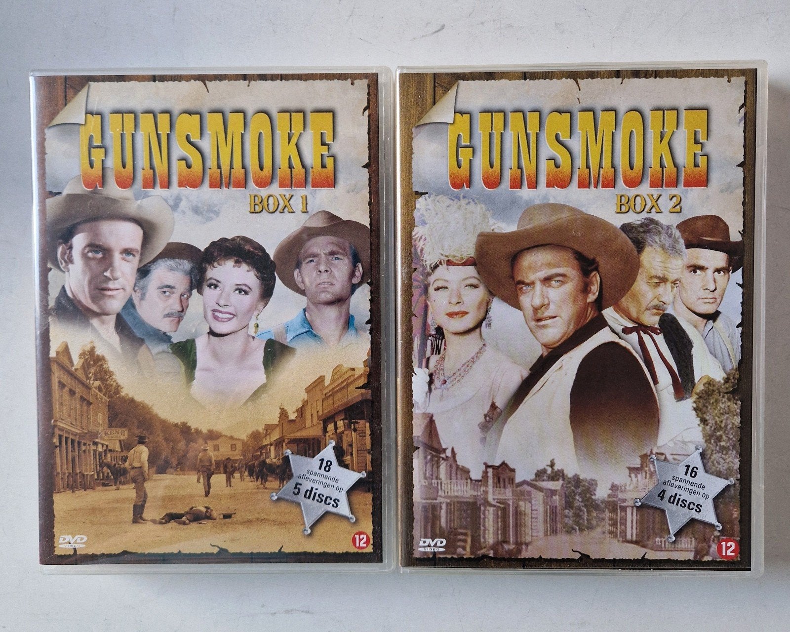 Gunsmoke DVD Box 1 & 2 - Western Klassieker, Nederlands, Seizoen 1, Ophalen of Verzenden, Actie en Avontuur