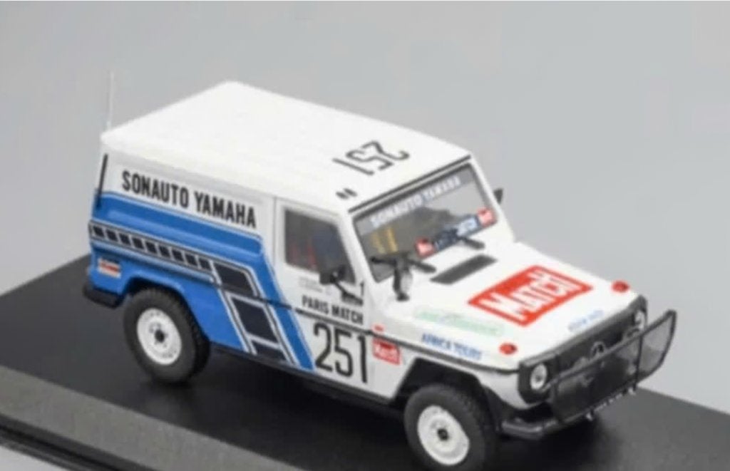 Mercedes 280 GE Sonauto Yamaha 1/43 Rallye Assistance # 57, Ophalen of Verzenden, Nieuw, Auto, Overige merken