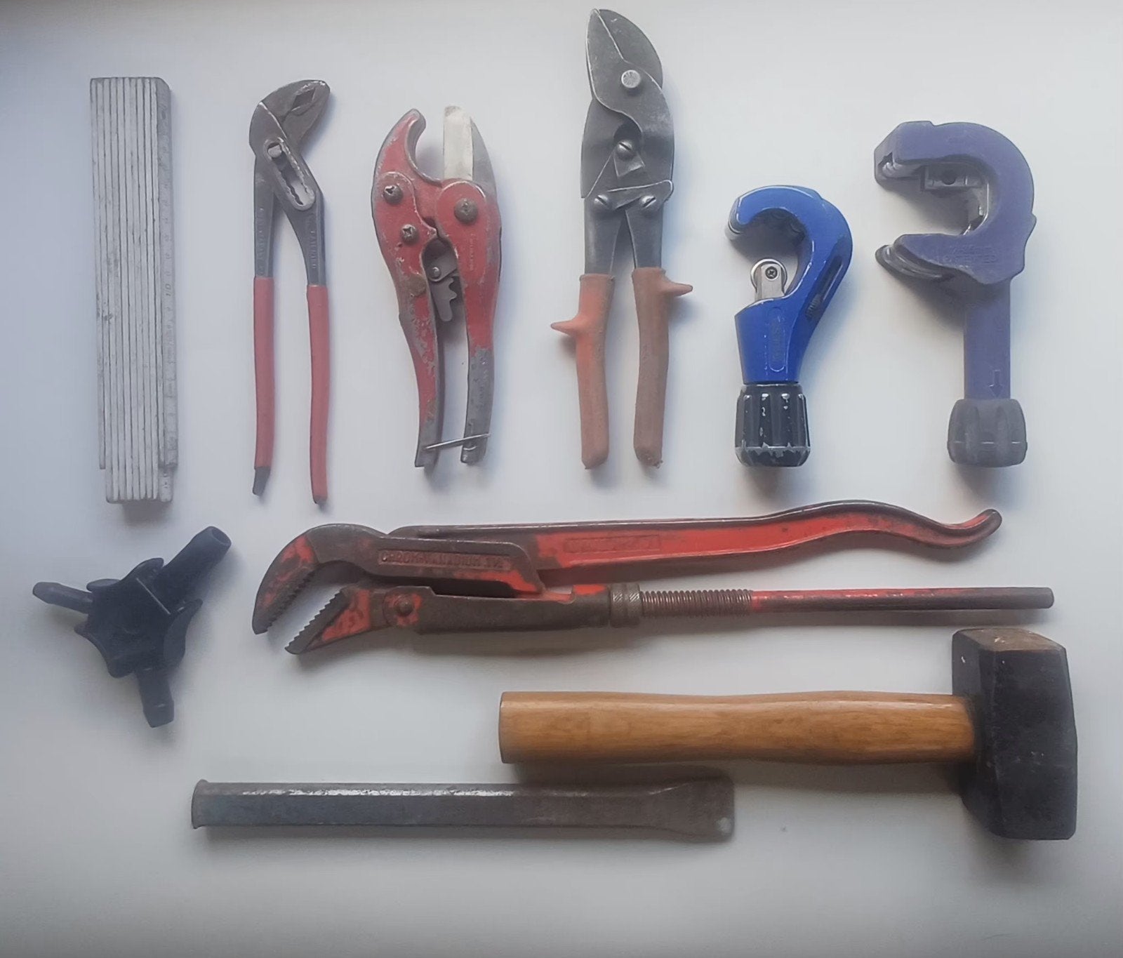 10 stk div installateursgereedschap, Doe-het-zelf en Verbouw, Ophalen of Verzenden, Gebruikt
