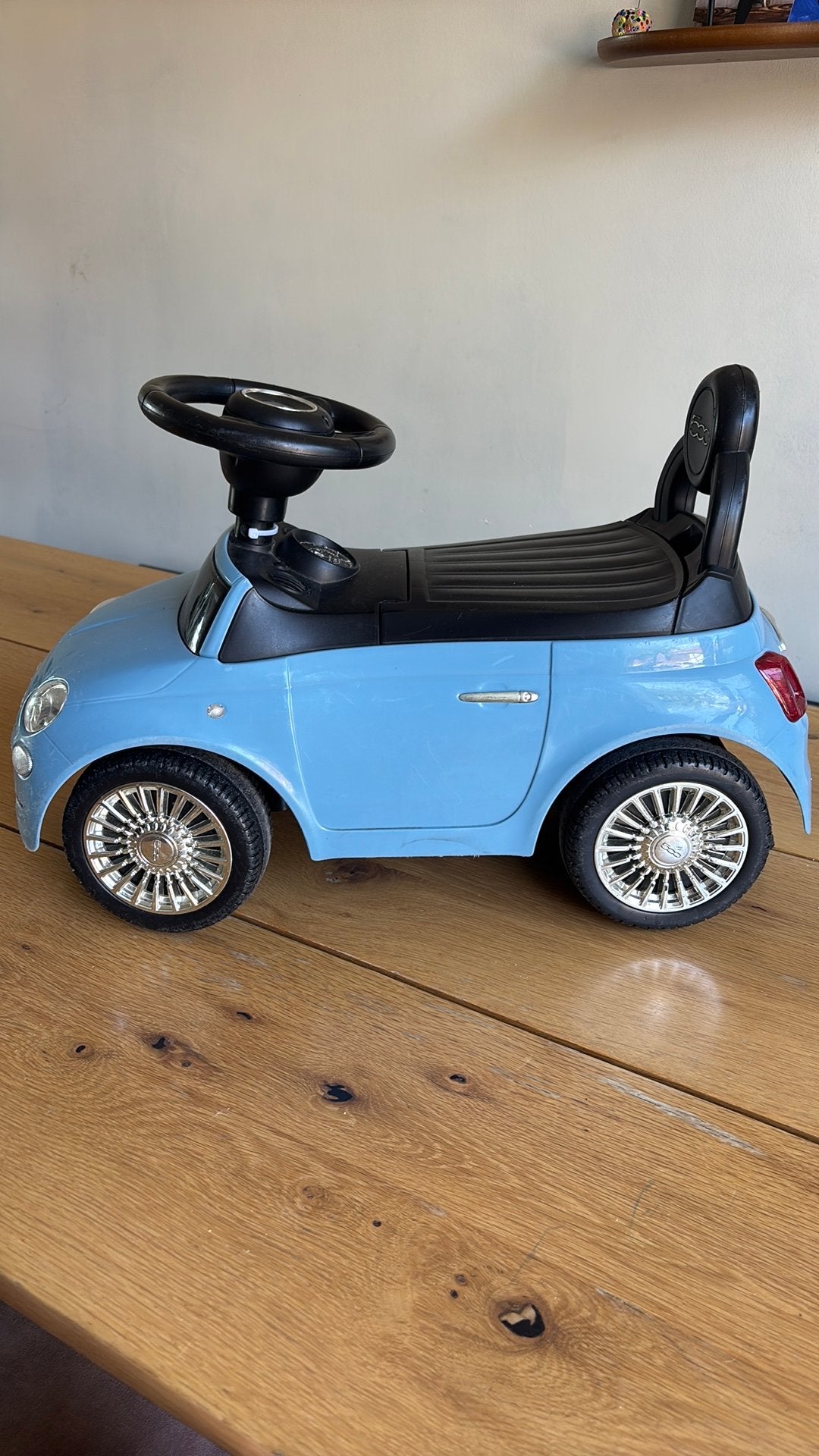Fiat 500 speelgoed loopauto blauw, Ophalen, Gebruikt, Loopvoertuig