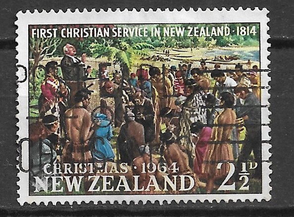 New Zealand 1964 Kerstmis kerst, Ophalen of Verzenden, Gestempeld