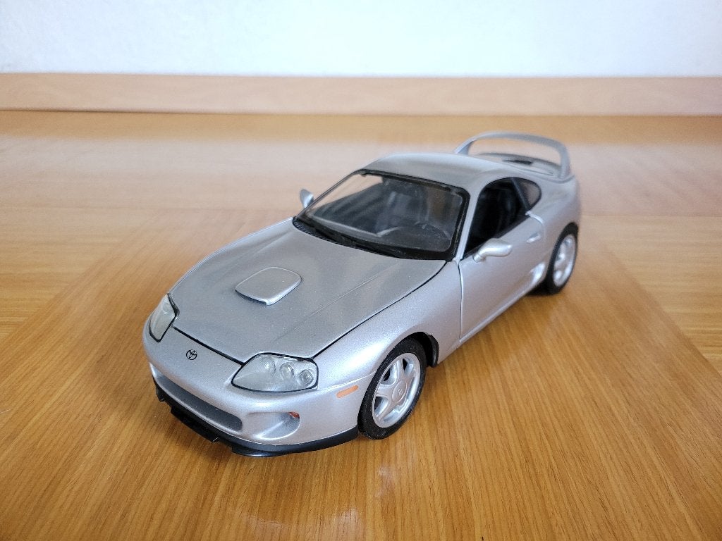 1:18 Toyota Supra MK4 Kyosho silver, Verzenden, Gebruikt, Auto, Kyosho
