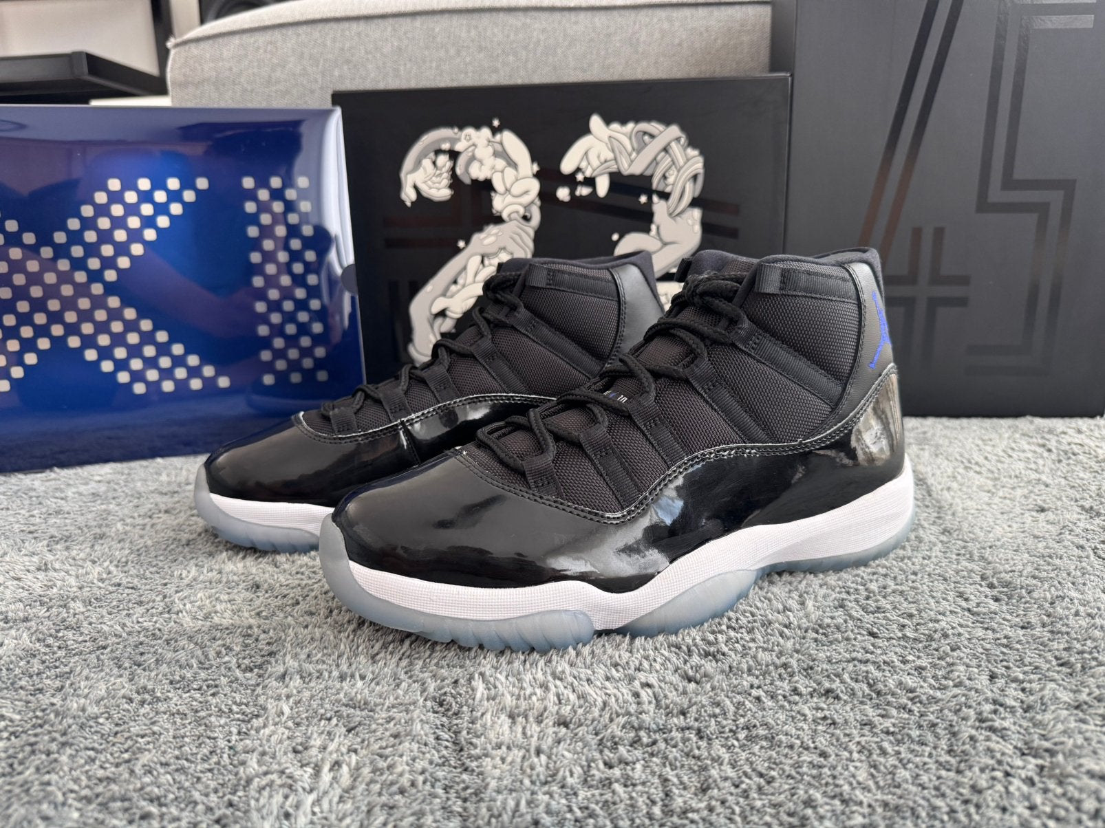 Air Jordan 11 Retro "Space Jam" (2016) – Maat 44 (Compleet), Zwart, Nieuw, Ophalen of Verzenden, Sneakers of Gympen