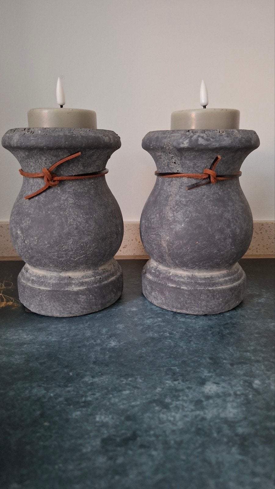 Set Brynxz kandelaars, Brynxz, Ophalen of Verzenden, Grijs, 17 cm