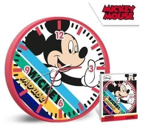 Mickey Mouse Wandklok - Disney Klok - Kunststof, Ophalen of Verzenden, Nieuw