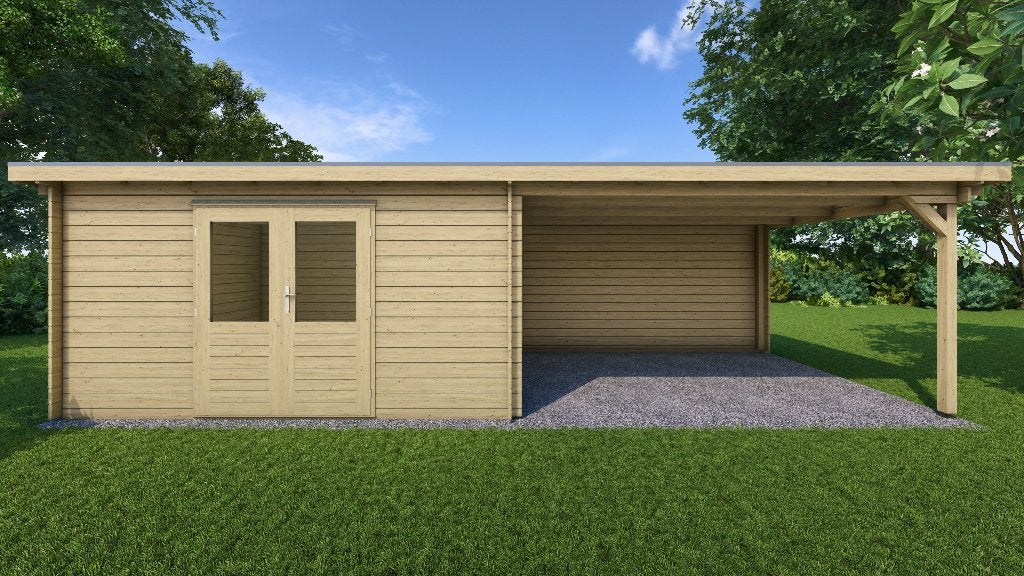 Foto 2 van Fonteyn Basicline Lavendel met overkapping 800x300cm